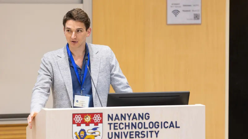 Benjamin Donitz, an Advanced Design Systems Engineer at NASA’s Jet Propulsion Laboratory, gives a presentation on INCUS at the COmmittee on SPAce Research (COSPAR) 2023 conference on small satellites